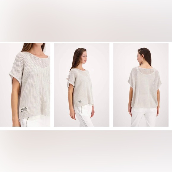 Monari top, beautiful sandbar colour with gold thread throughout.Oversized fit. - Picture 3 of 8
